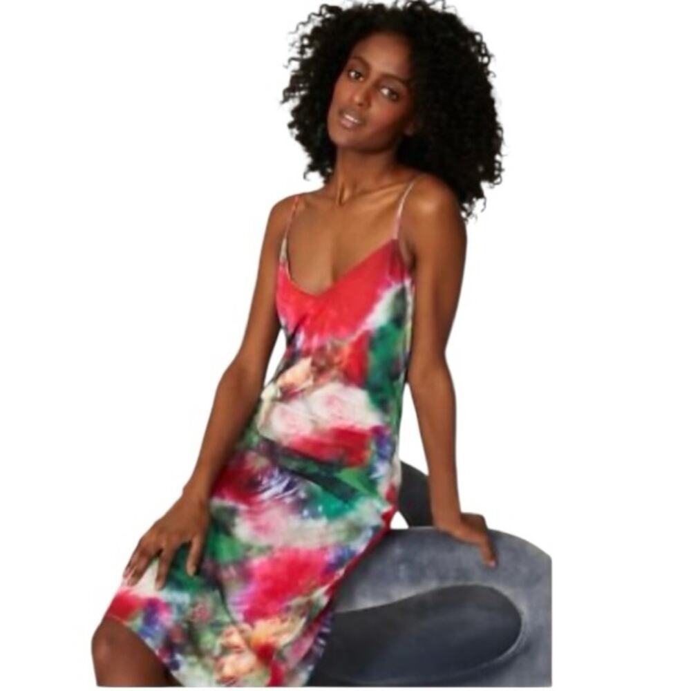 Adam Lippes Watercolor Floral Silk Slip Dress NWT Size 4 Romantic Sundress